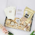 Bridesmaid gift box – gold accessories, hand mask and cosy socks


