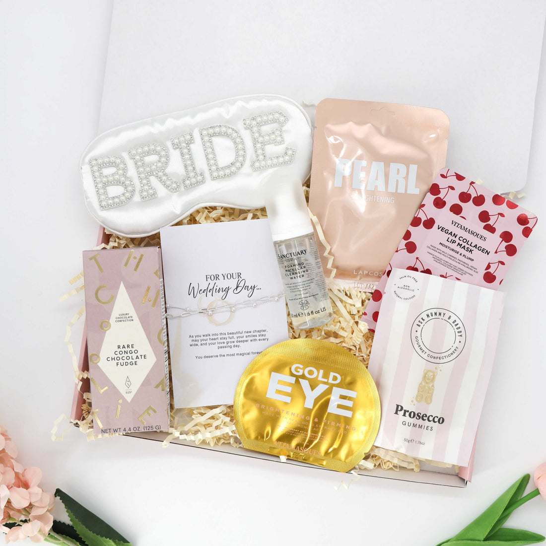 Bridal pamper box – collagen lip mask, sleep mask and treats