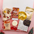 Golden Christmas Pamper Hamper – festive Christmas gift for her with eye masks and hot chocolate