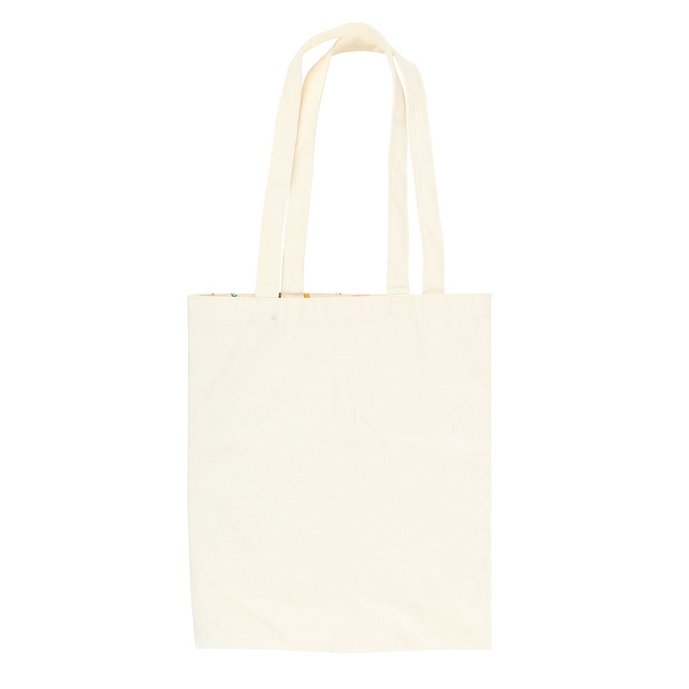 Cream polyester Christmas tote bag featuring Have a Holly Jolly Christmas text