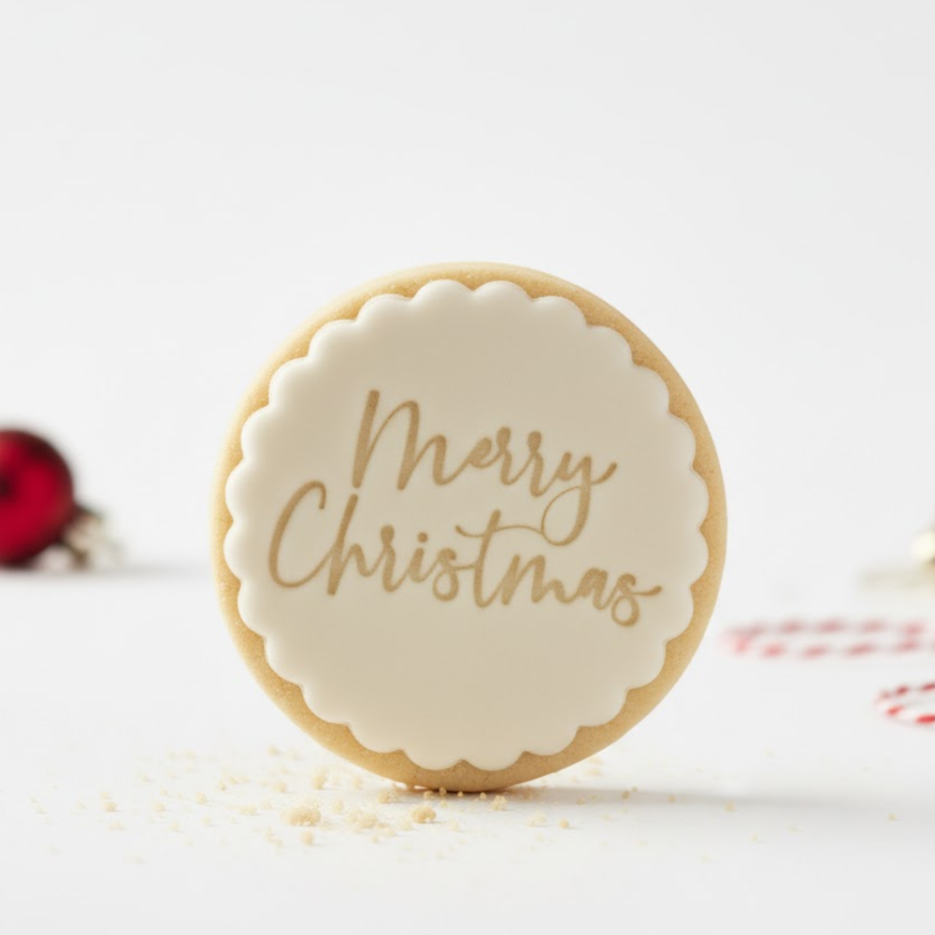 Christmas gifts – hand-decorated Merry Christmas Iced Biscuit for festive cheer