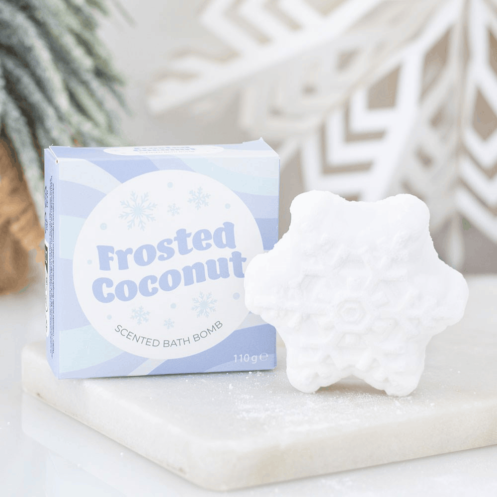 Christmas gifts for her – Frosted Coconut Snowflake Bath Bomb 110g