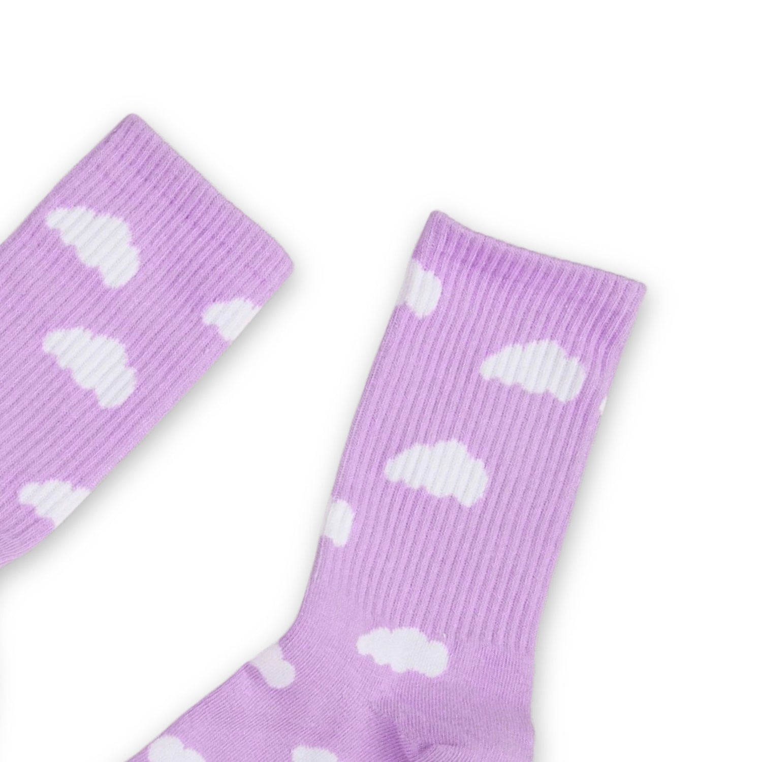 Cloud Print Socks - Purple