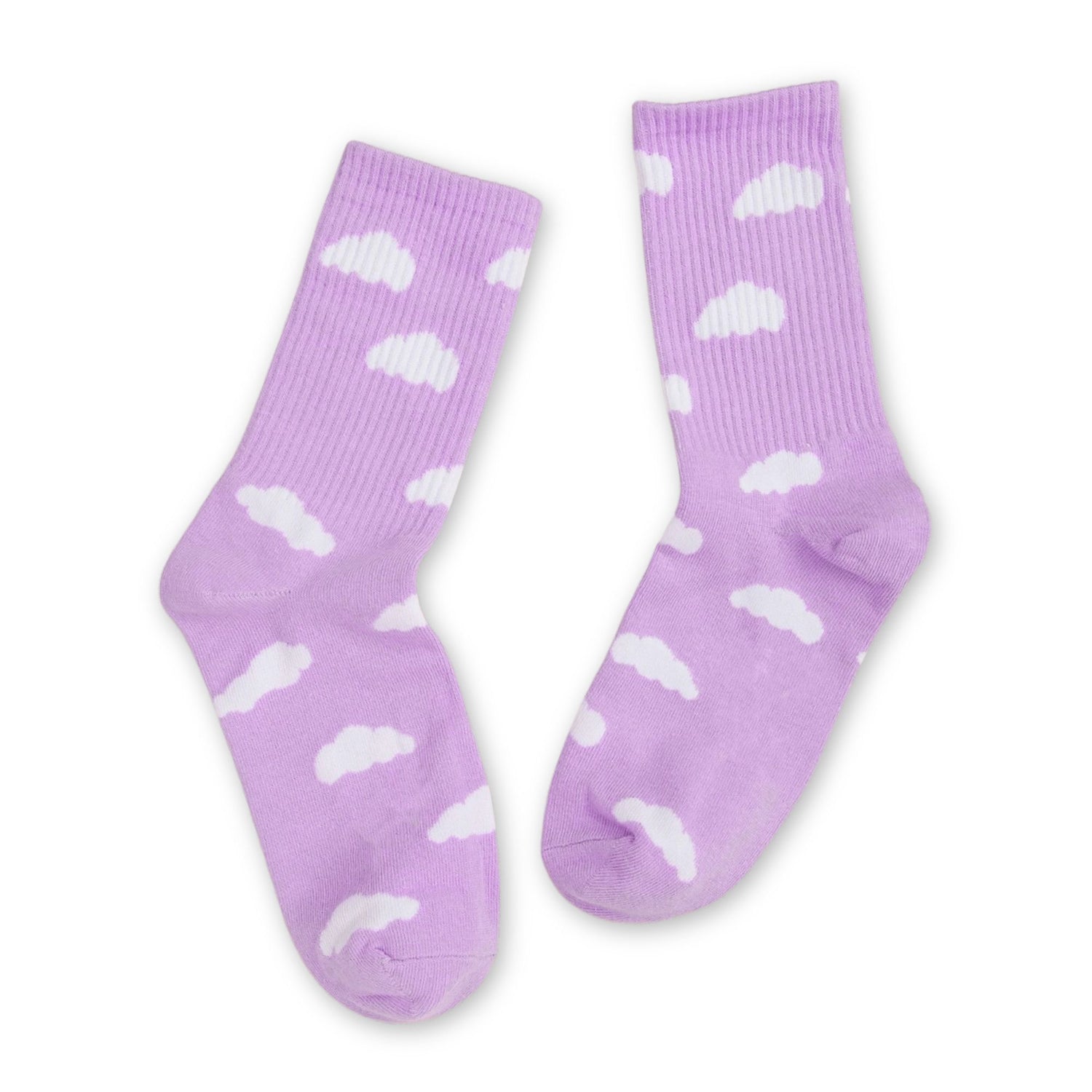 Cloud Print Socks - Purple