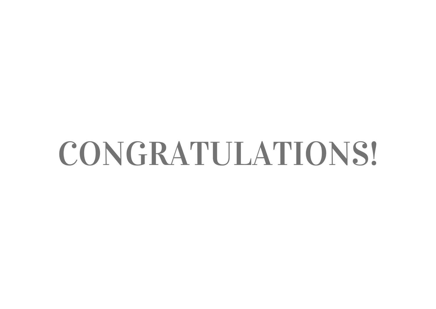 Congratulations