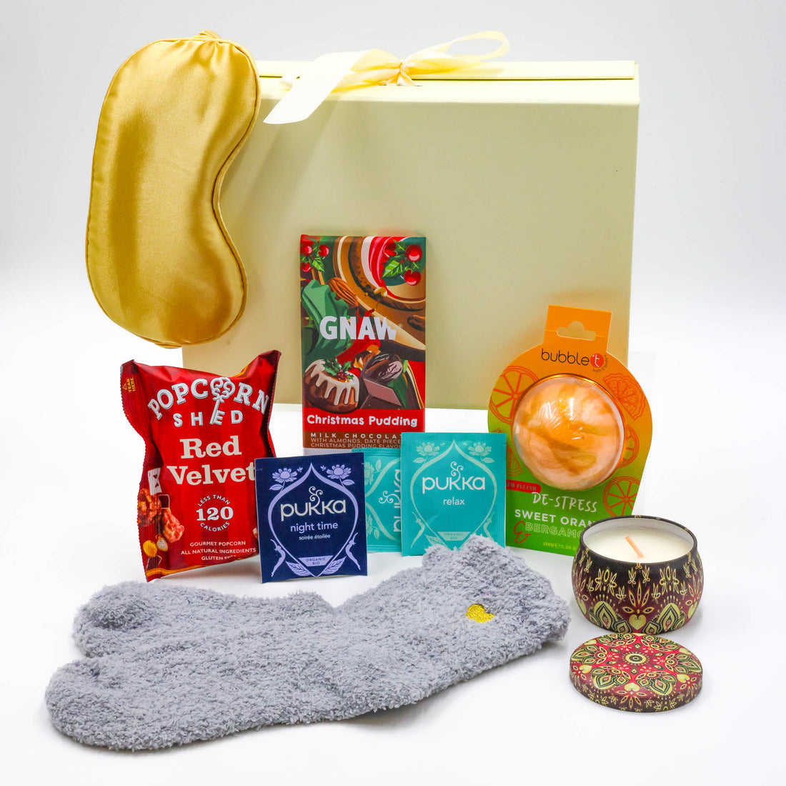 Business gift box – Festive Unwind Set for client appreciation and holiday wellness