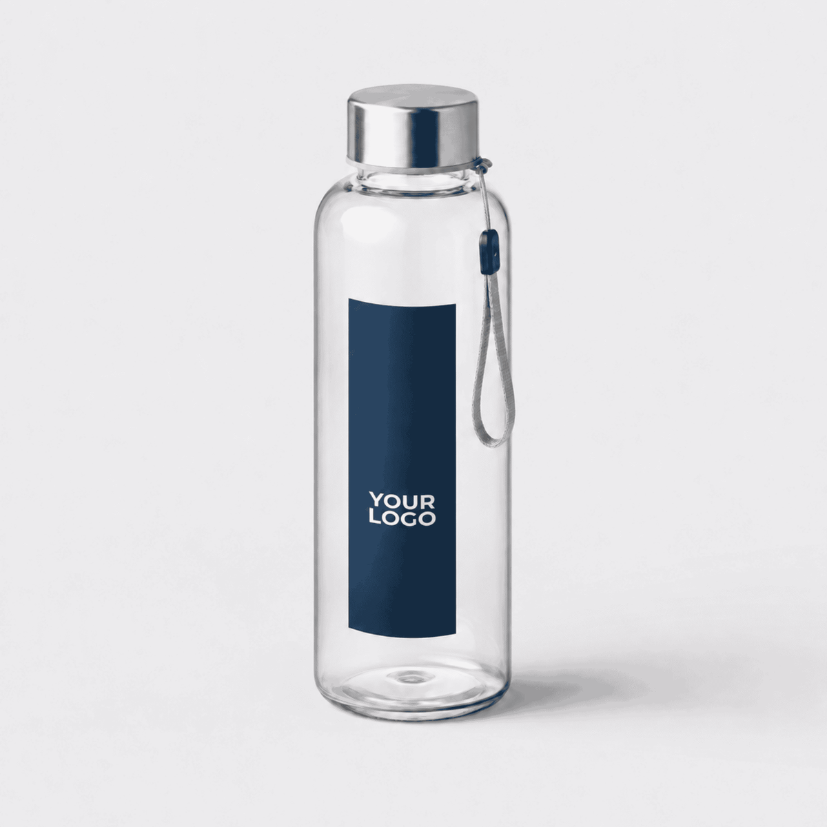 Corporate gifts featuring a branded reusable water bottle personalised with a company logo.
