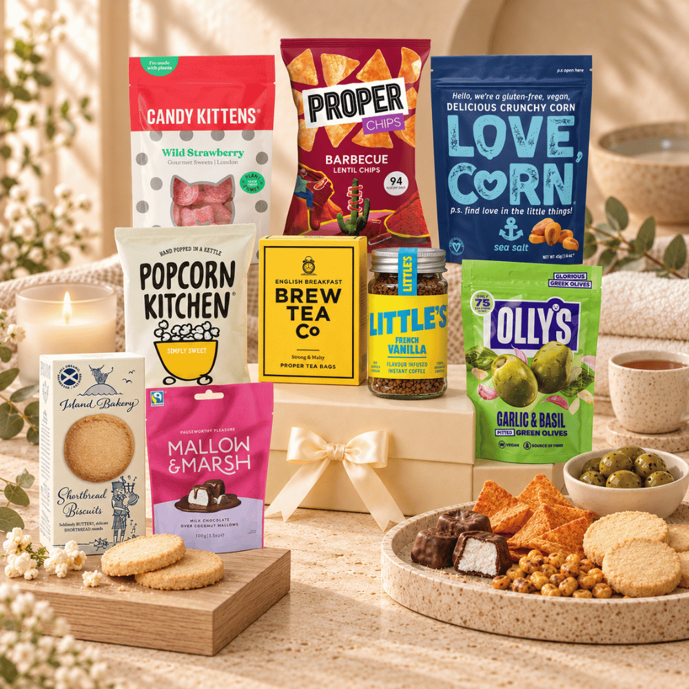 Corporate gifts made for a little indulgence. The Time for a Treat Box is a premium choice for clients, employees, teams and thoughtful business gifting.