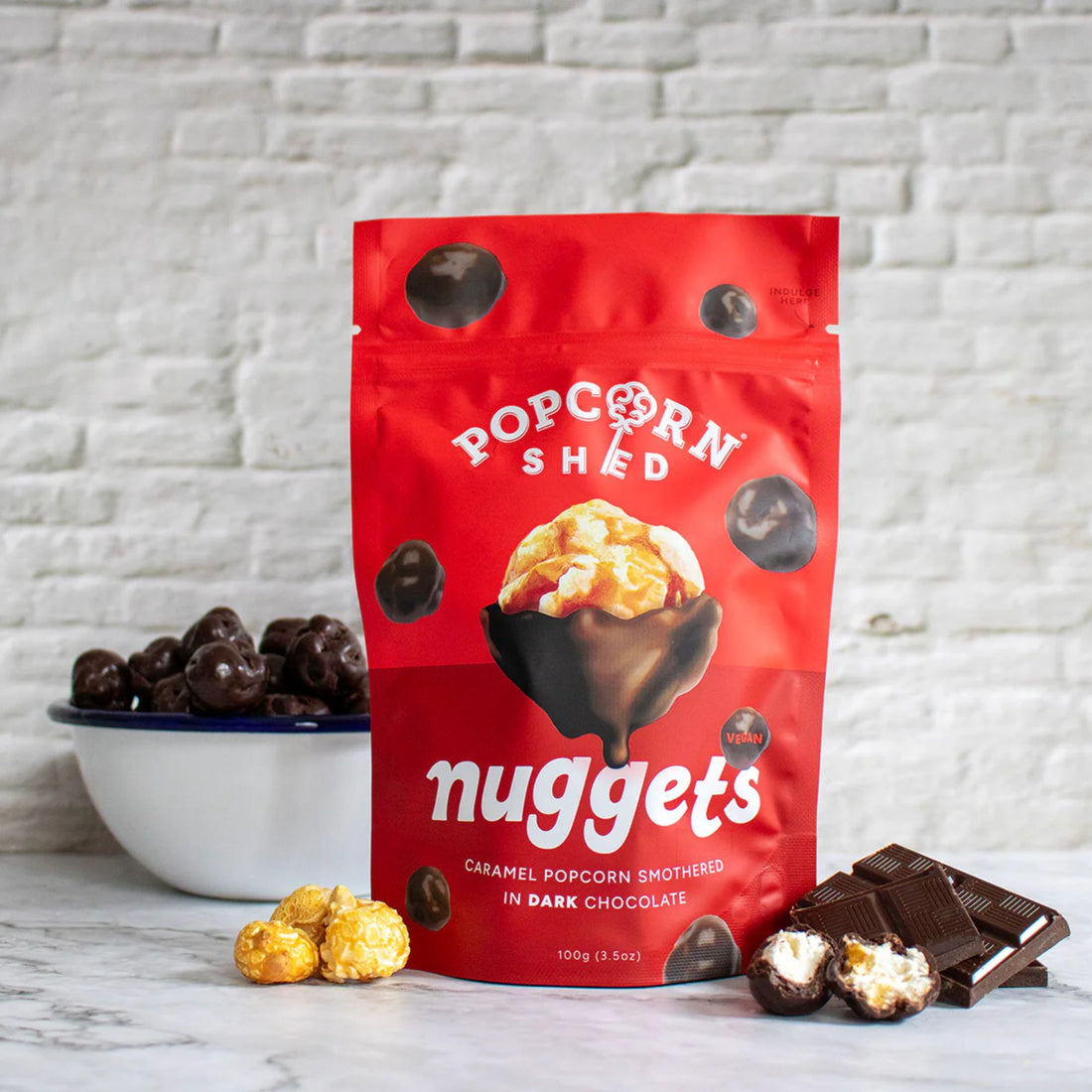 Dark Chocolate Popcorn Nuggets