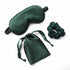 Self care gifts for her – Emerald green Sleep Set with satin green eye mask and hair scrunchie perfect gift for her