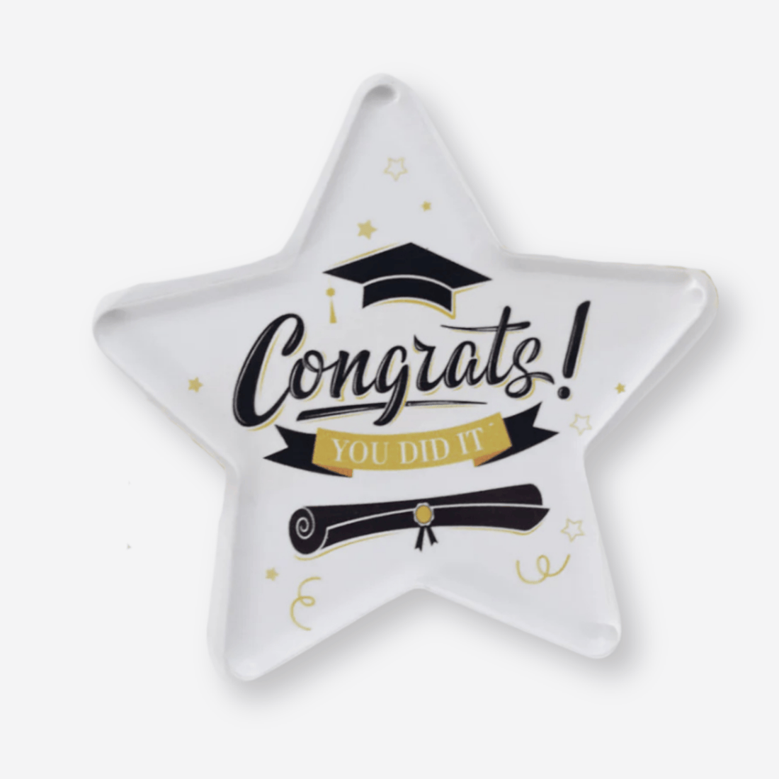 Congrats Star Plaque – star-shaped graduation gift for her