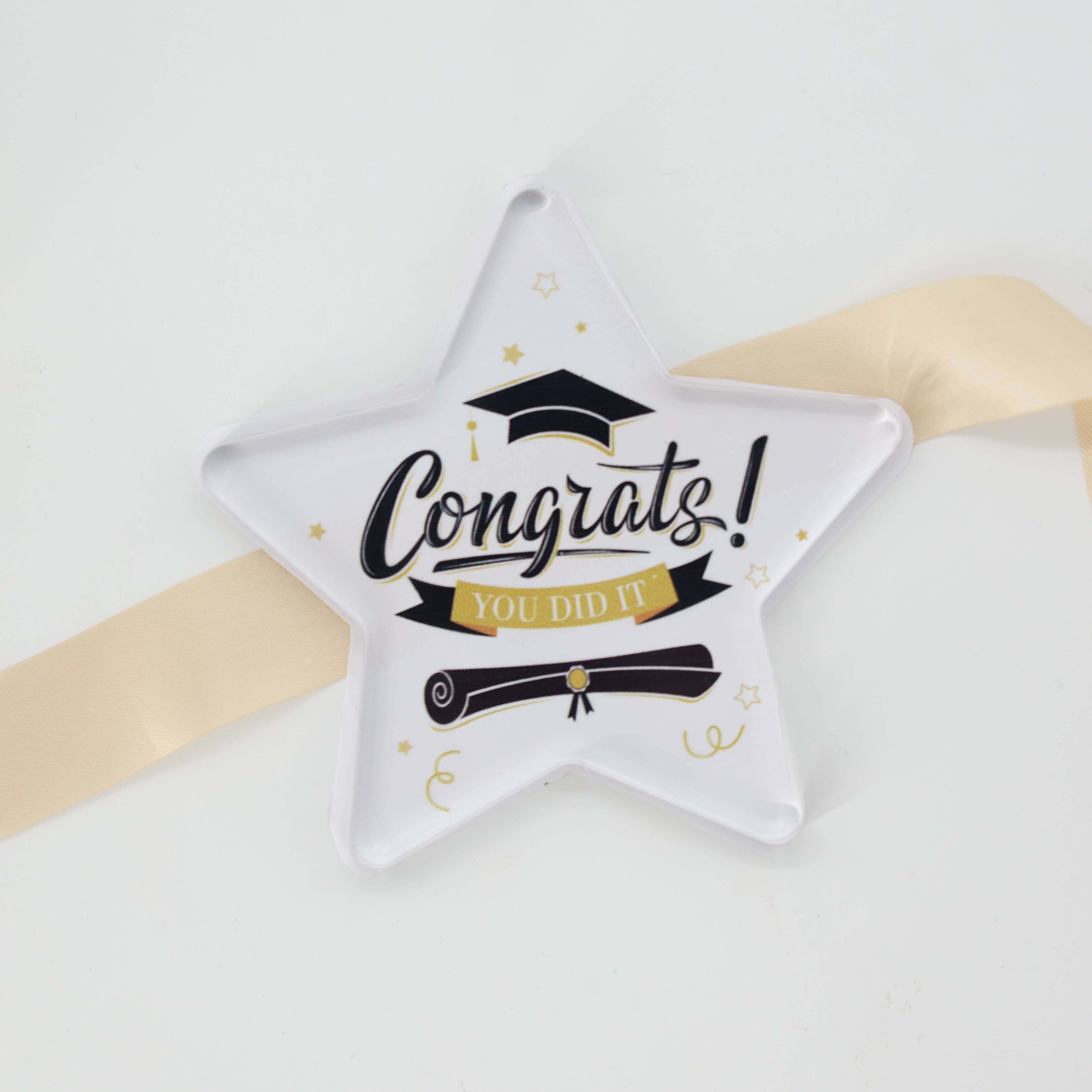 Congrats Star Plaque – star-shaped graduation gift for her