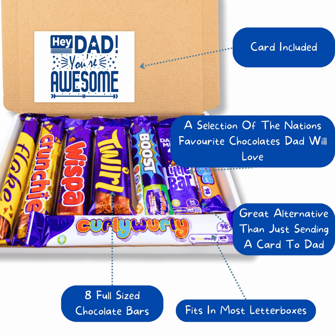 fathers day gift – chocolate gift box with Best Dad message card