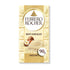 Ferrero Rocher White Chocolate Hazelnut Bar close-up, featuring elegant packaging with floral and ribbon motifs, ideal for gifting or personal indulgence.