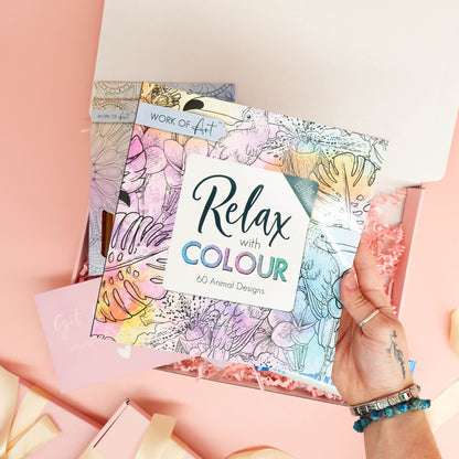 get well soon gift – deluxe calming care package with creative activities and comforting treats