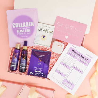 get well soon gift – Ultimate Get Well Wishes Box with Sanctuary Spa products and self care treats