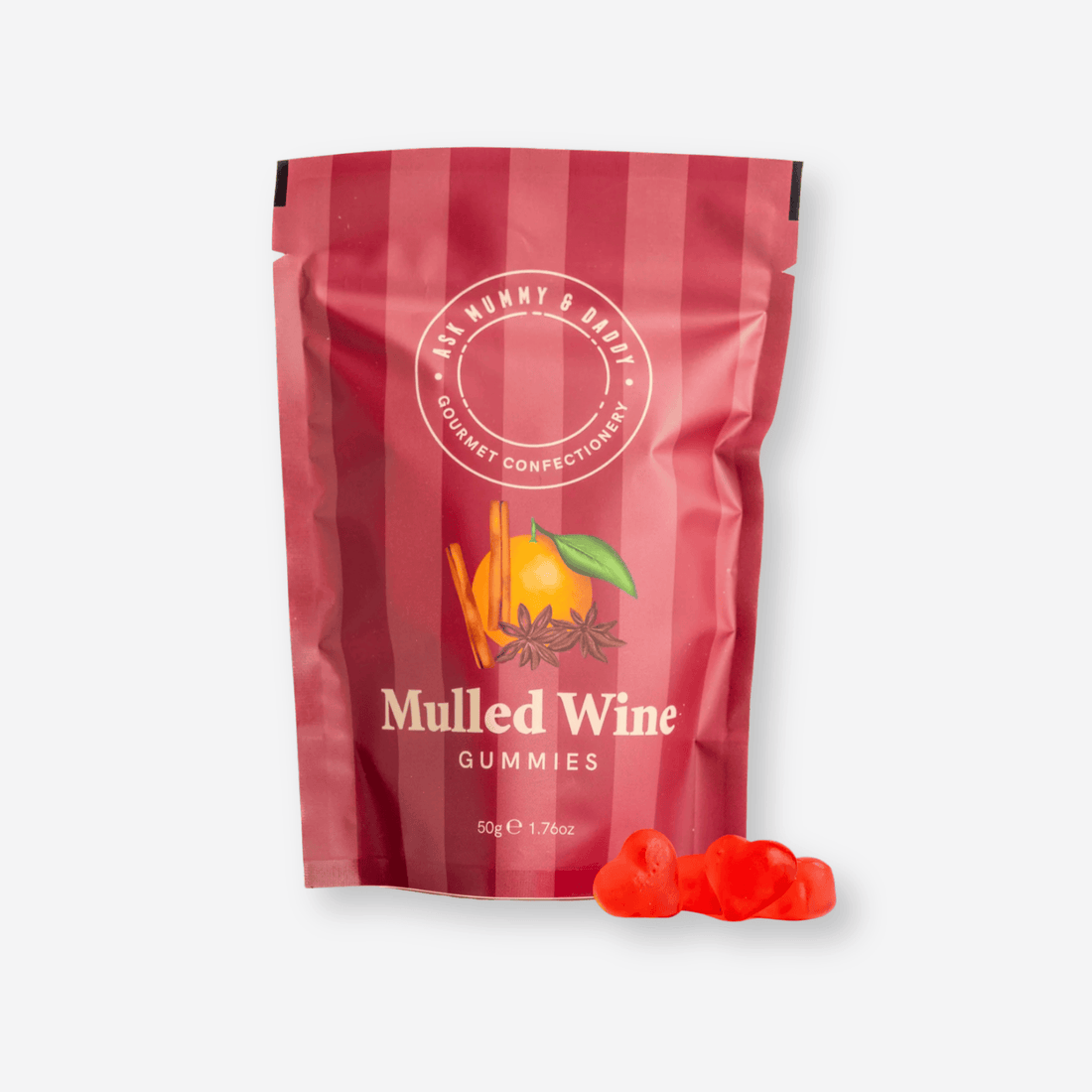 Gifts for her - Mulled Wine Gummies perfect for a sweet little pick me up.
