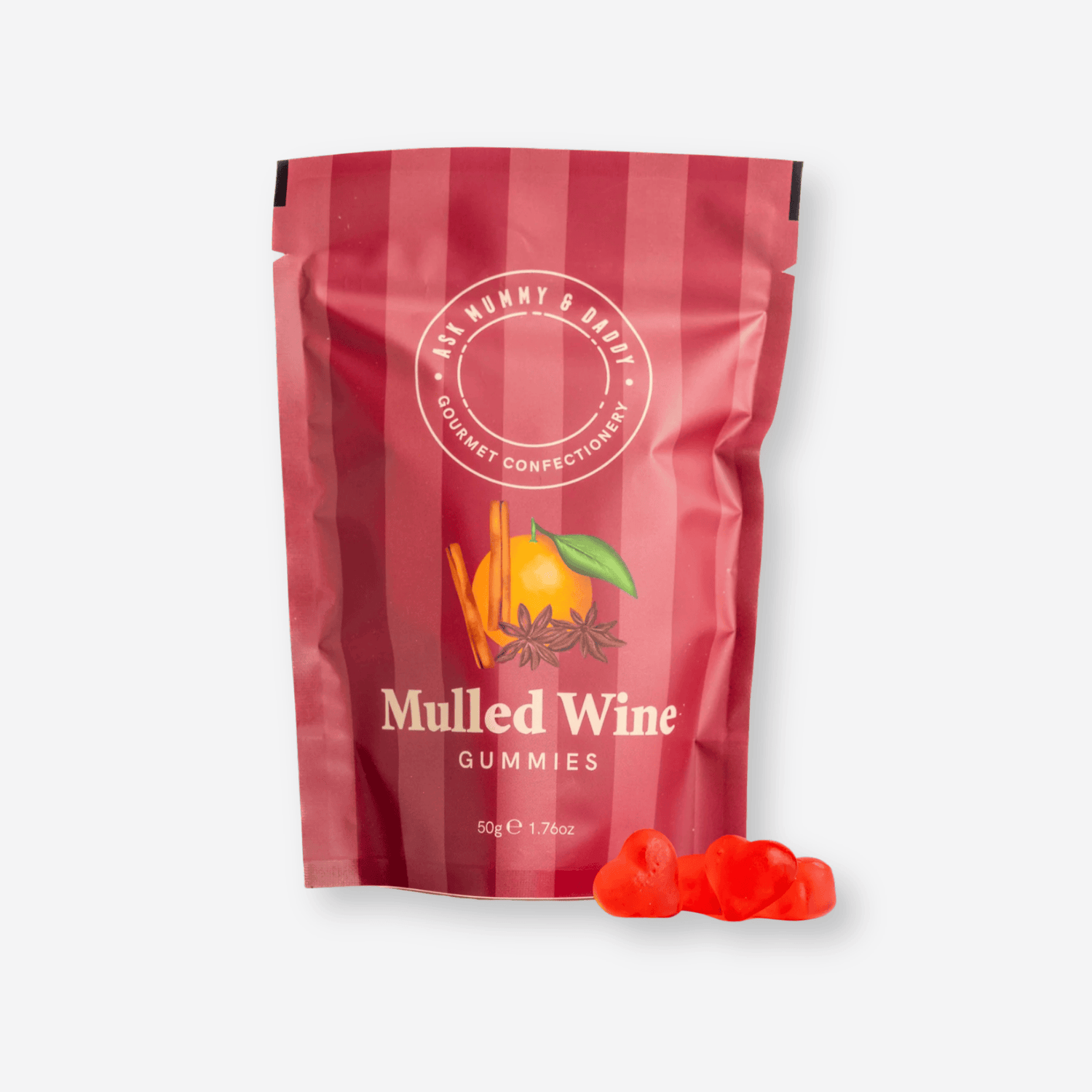 Gifts for her - Mulled Wine Gummies perfect for a sweet little pick me up.