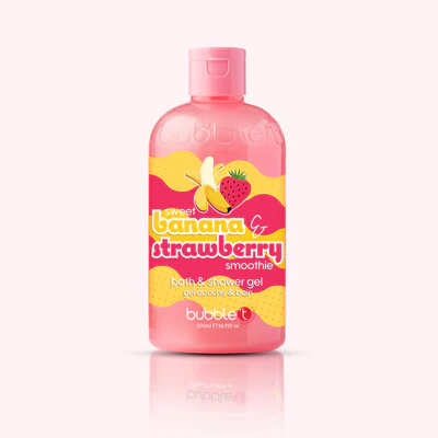 Gifts for her - Sweet Banana Strawberry Bath &amp; Shower Gel adding a fun fruity touch to self care.