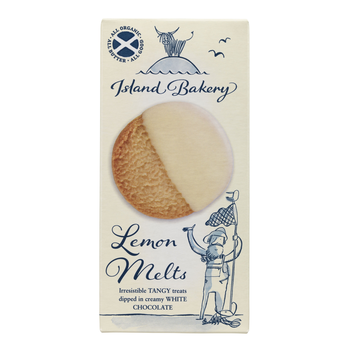 Gifts for her featuring Island Bakery Lemon Melts dipped in creamy white chocolate.