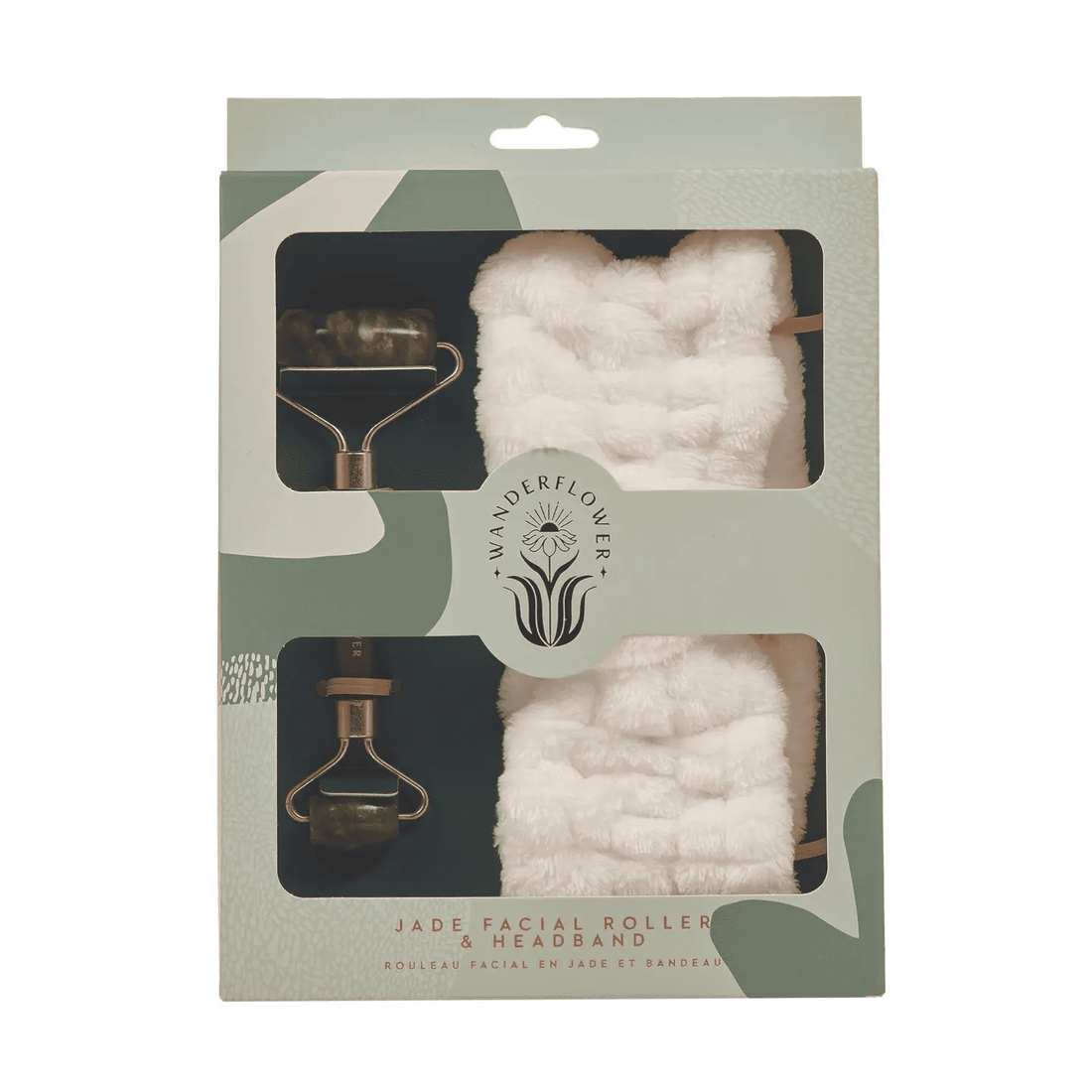 Gifts for her Jade Facial Roller &amp; Headband Set created for gentle facial massage routines.