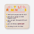 Gifts for her – colourful “Little Reminders” coaster with positive affirmations and uplifting messages for motivation and self care