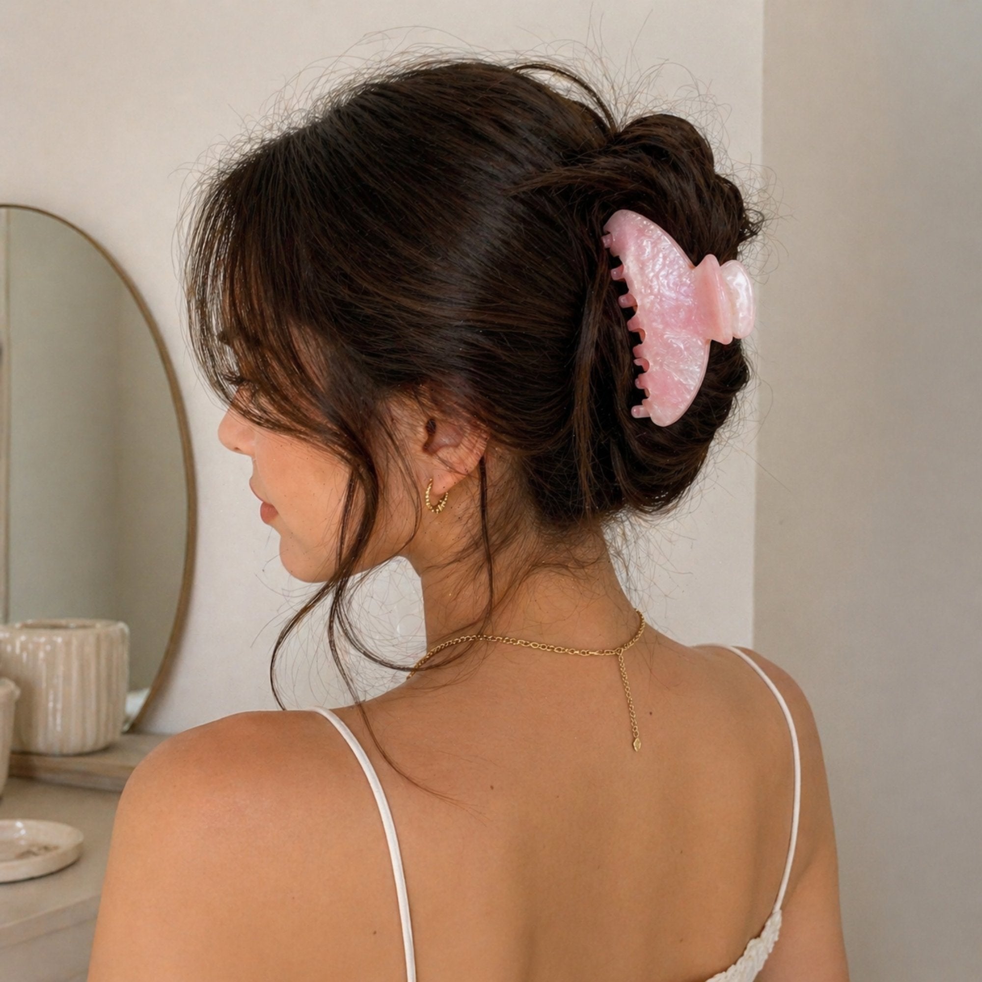 gifts for her – marble effect hair clip stylish and practical accessory
