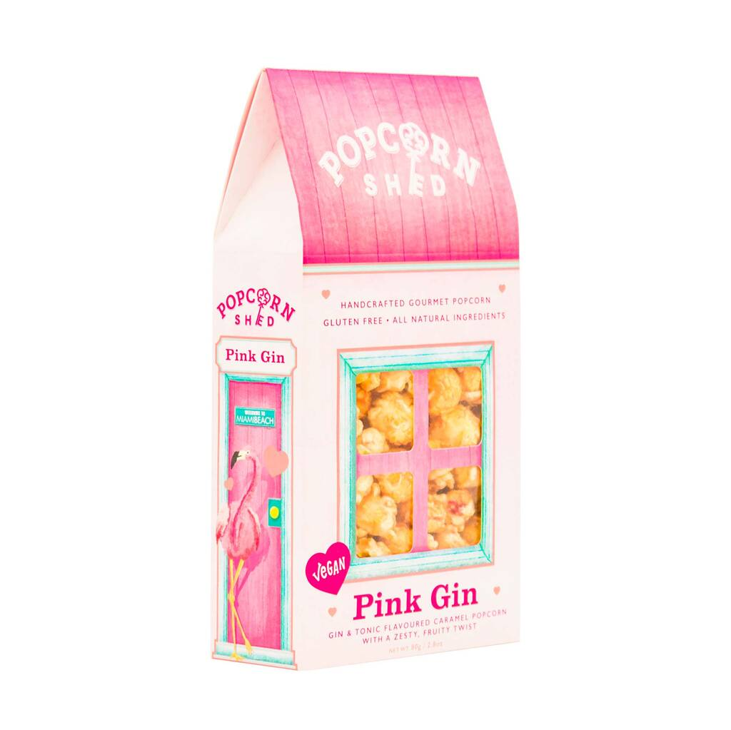 Gifts for her – Popcorn Shed Pink Gin Gourmet Popcorn