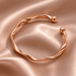 gifts for her – elegant rose gold cuff bracelet with twisted design