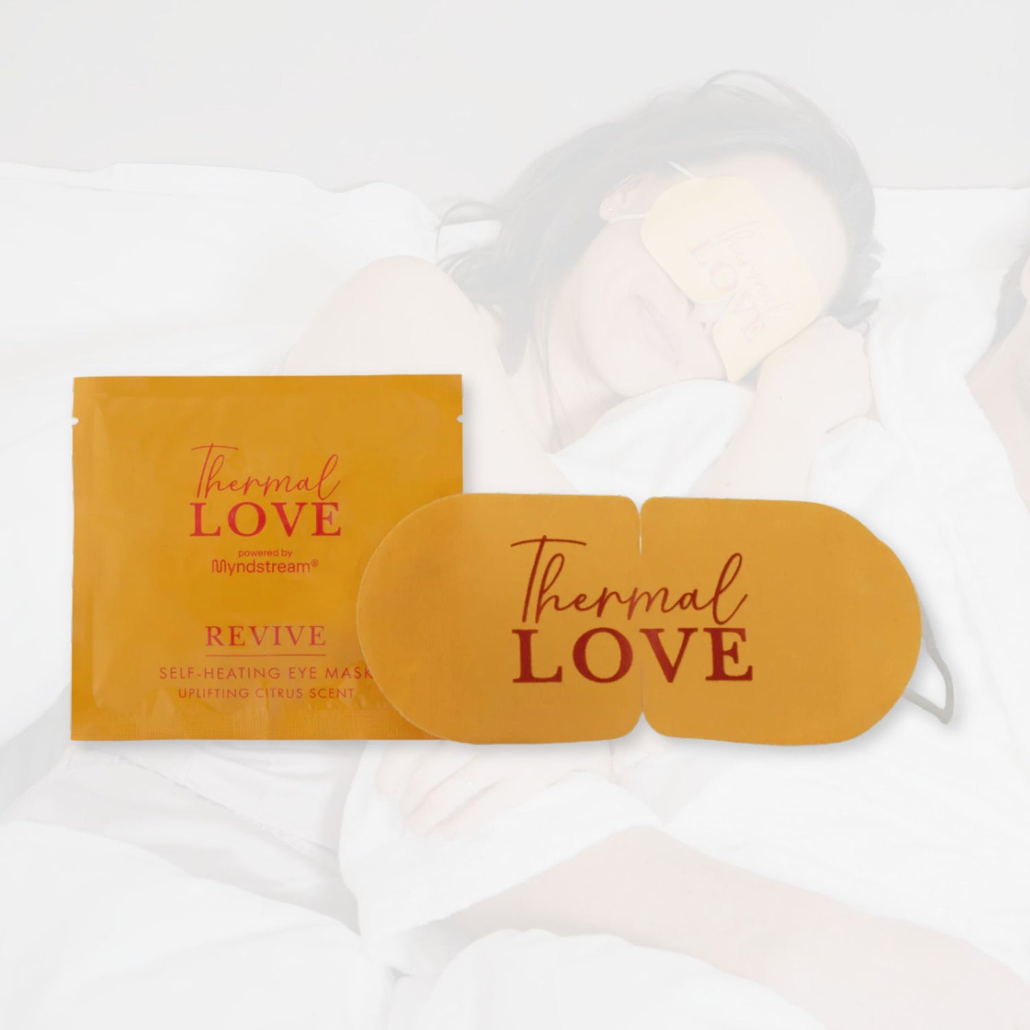 Gifts for her Thermal Love Self Heating Eye Mask designed for relaxation and rest.