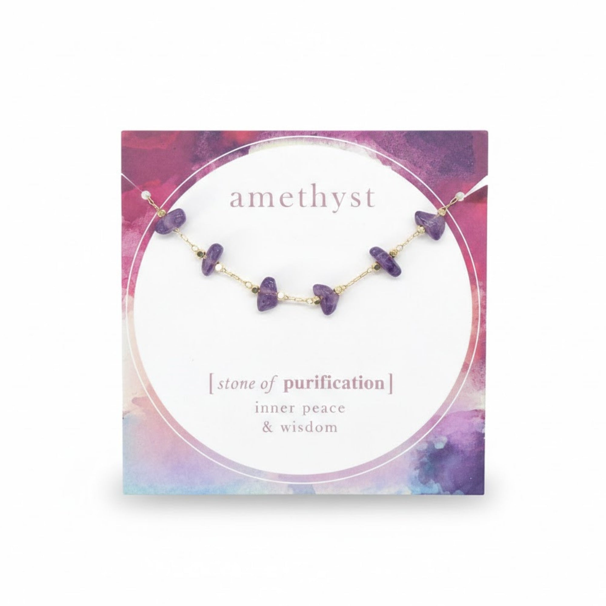 Amethyst Bracelet - Stone Of Purification features delicate amethyst beads, symbolizing inner peace and wisdom with a minimalist, stylish design.
