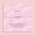 Gifts for best friend – Bestie interlocking hearts friendship bracelet on pink message card