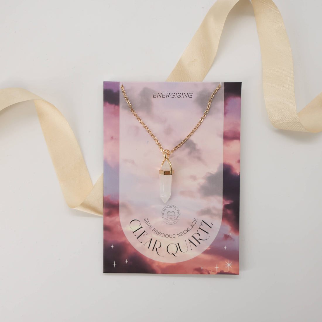 Clear Quartz Necklace – energising crystal gift for her