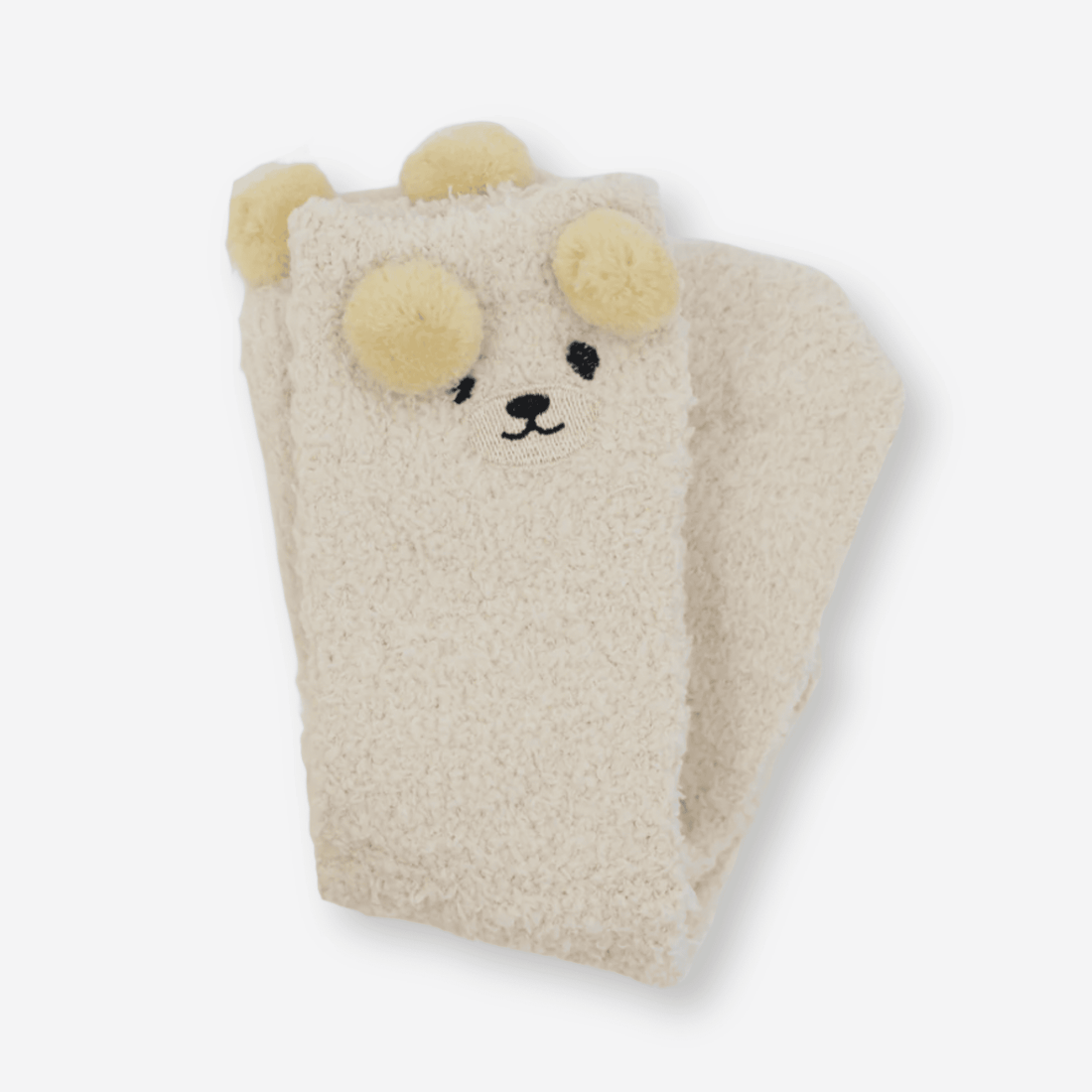 Gifts for her – Fluffy Bear Socks cosy cream bear design
