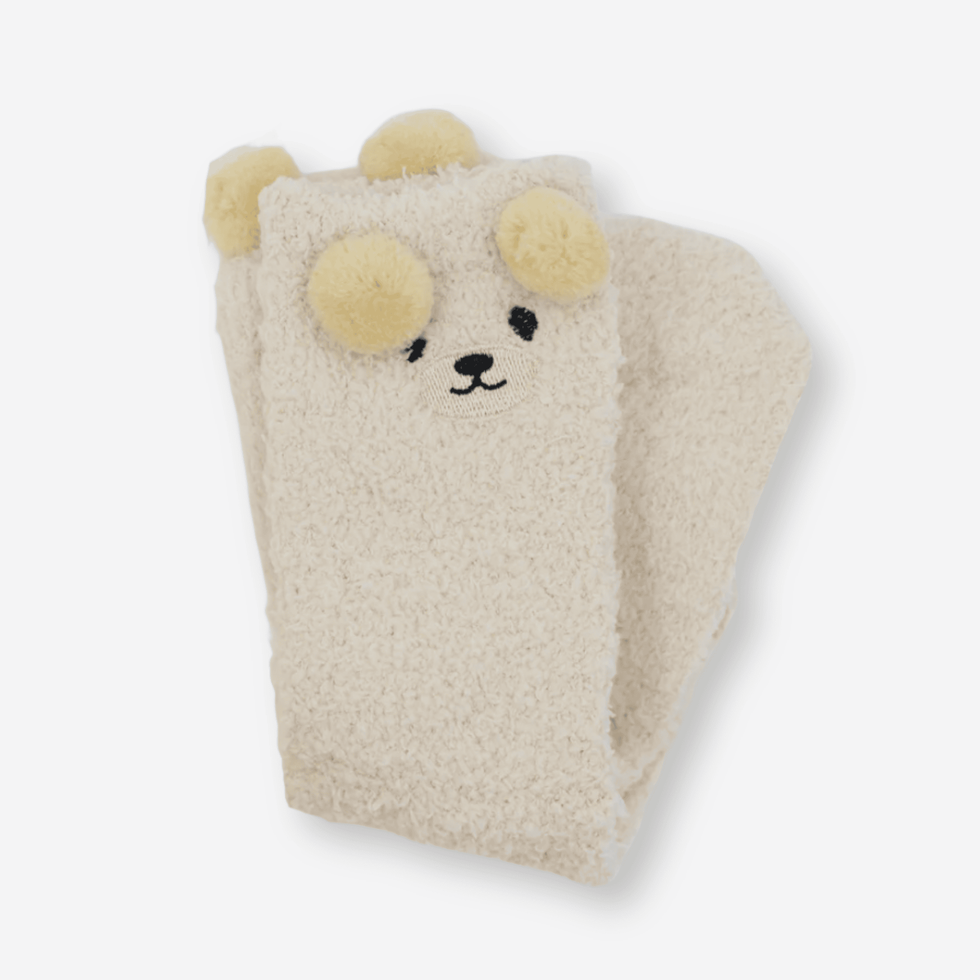 Gifts for her – Fluffy Bear Socks cosy cream bear design
