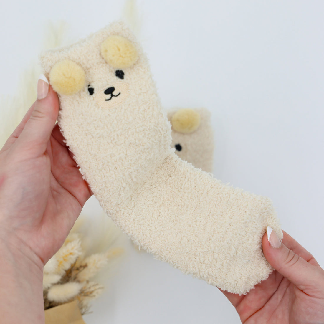 Cute Fluffy Bear Socks – soft and playful gift for her
