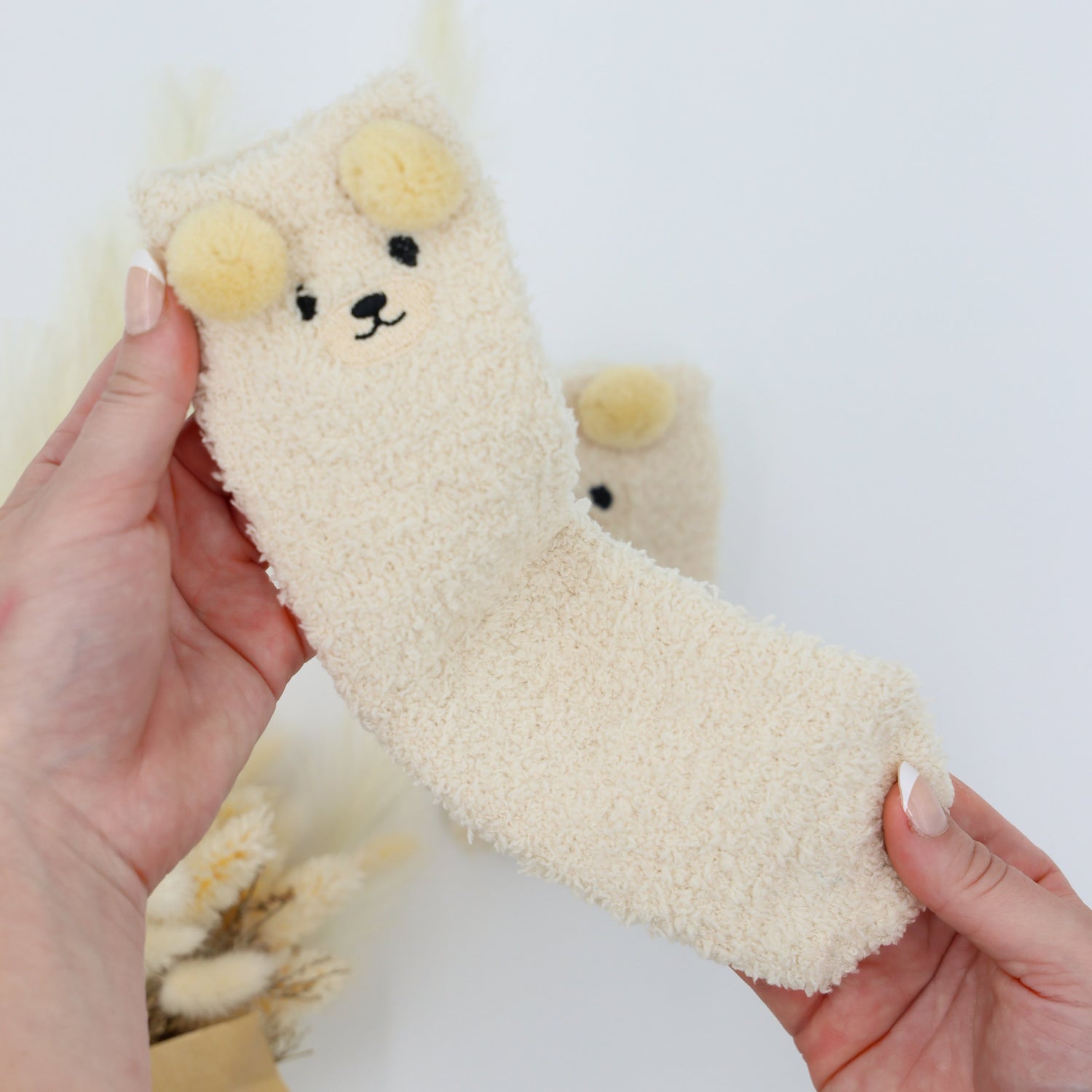 Cute Fluffy Bear Socks – soft and playful gift for her
