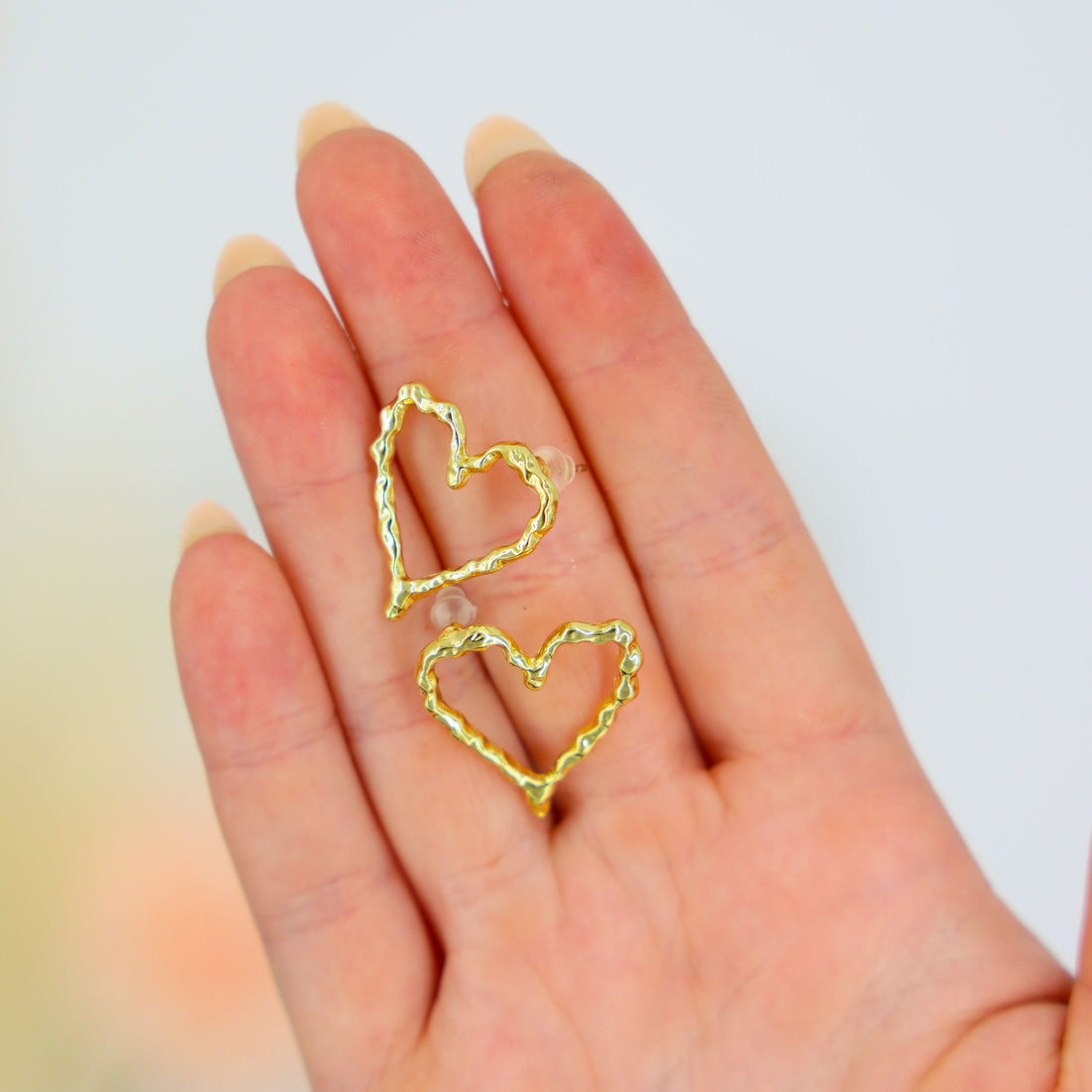 Elegant Golden Heart Earrings – timeless jewellery gift for her