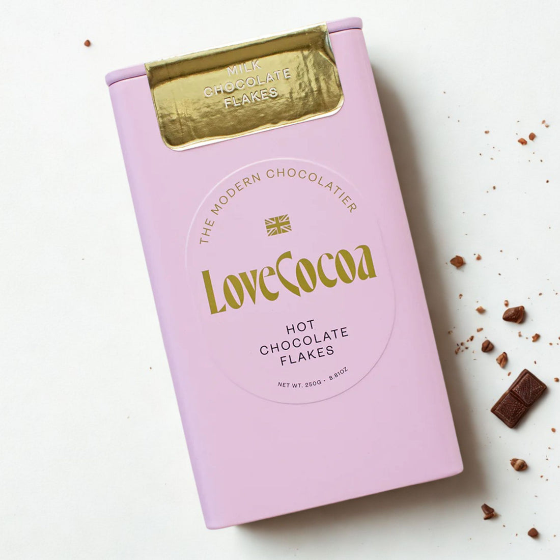 Lovecocoa Hot Chocolate Flakes – rich dark chocolate drink gift from heavenly boxes