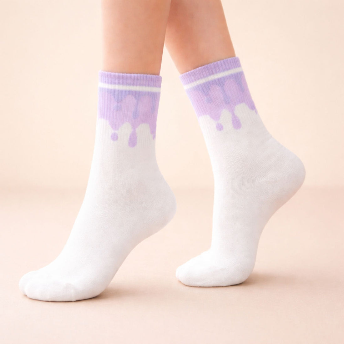 Purple Drip Socks Gift – soft and stylish socks gift for her
