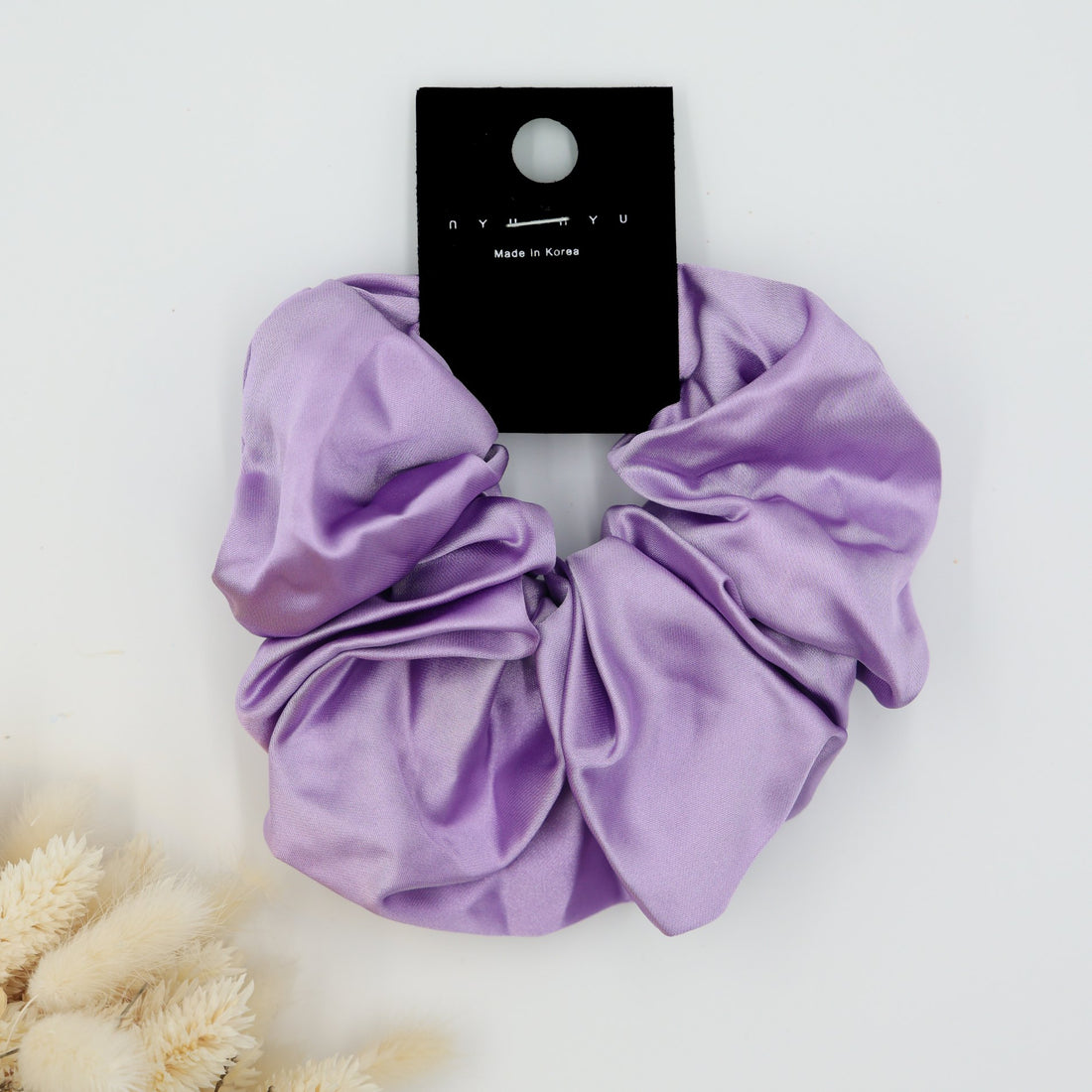 Gifts for her – Purple Silk Scrunchie elegant hair accessory



