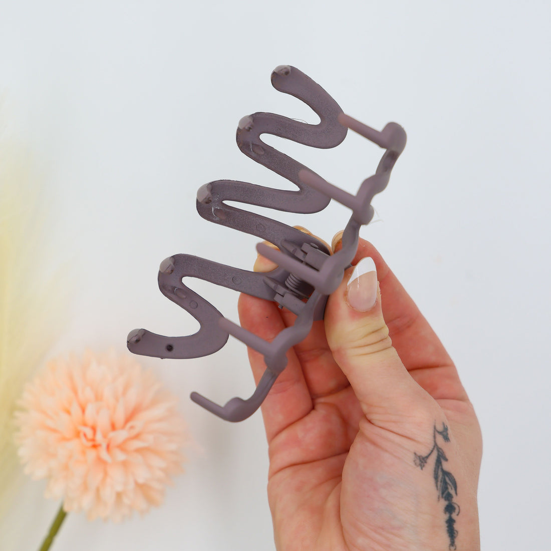 Matte Purple Wavy Hair Clip – stylish practical gift for her