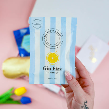 Gin Fizz gourmet gummies from Ask Mummy &amp; Daddy – part of the Gin Fizz Birthday Box, a unique gift idea for her birthday