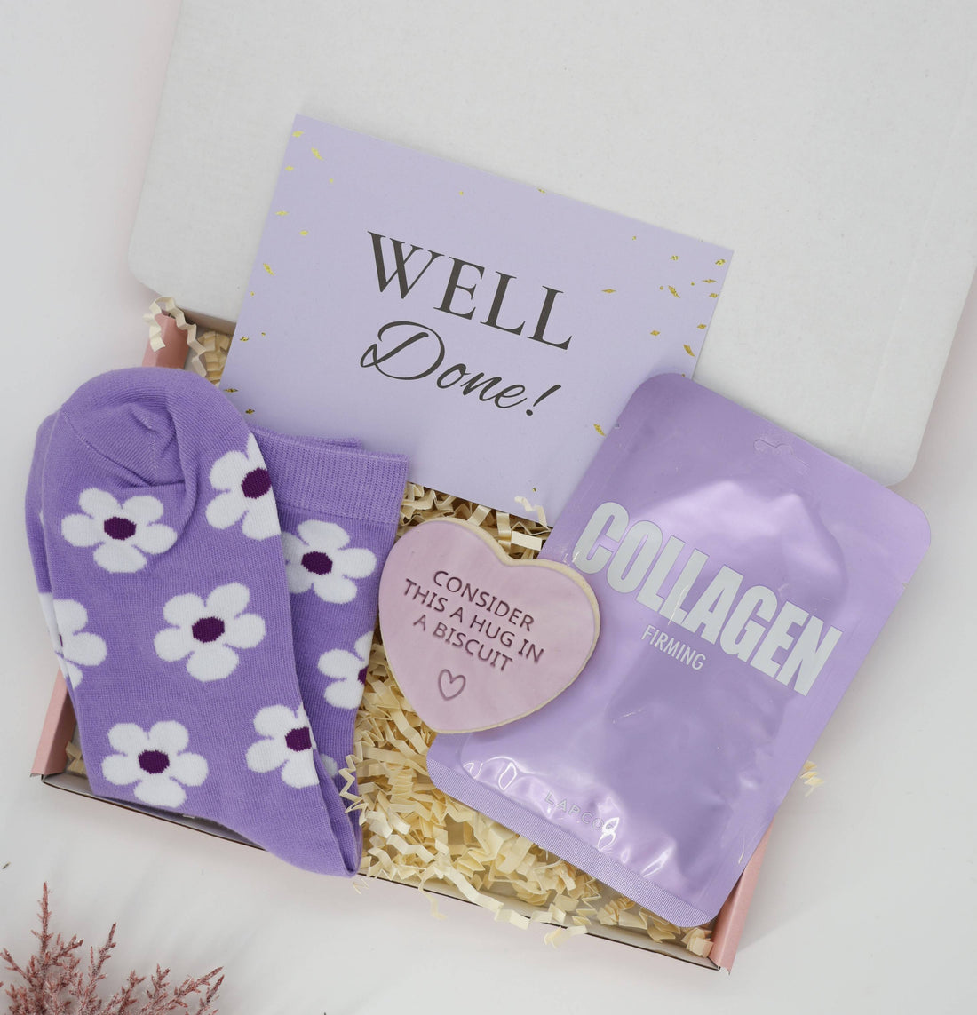 Congratulations gift box – graduation present with pampering treats and chocolate