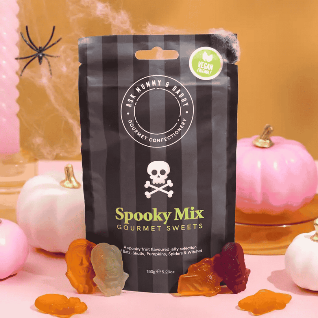 Halloween gifts for her – Giant Spooky Mix Share Bag with vegan gourmet jelly sweets