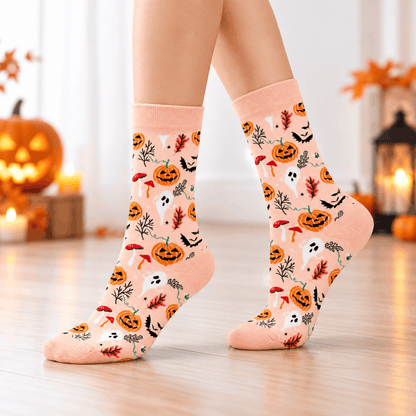 Halloween Pumpkin Socks collection with Autumn Pumpkin, Spooky Halloween and Spiced Pumpkin variants