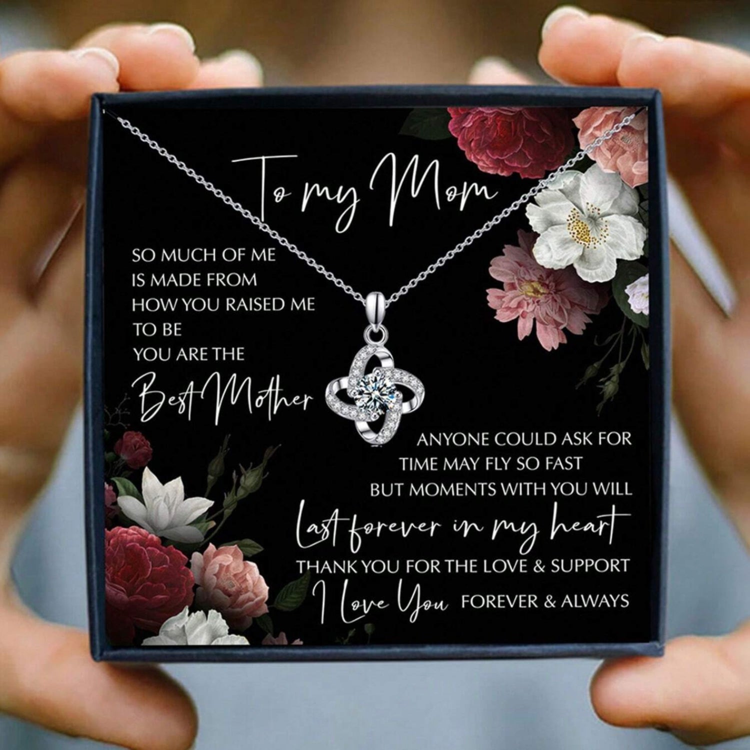Lucky Clover Pendant Necklace - Mum