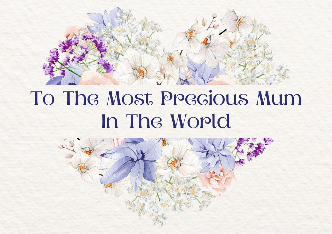 Most Precious Mum embroidery featuring intricate flower designs, showcasing delicate craftsmanship and elegance, highlighting the beauty of floral motifs in a close-up view.