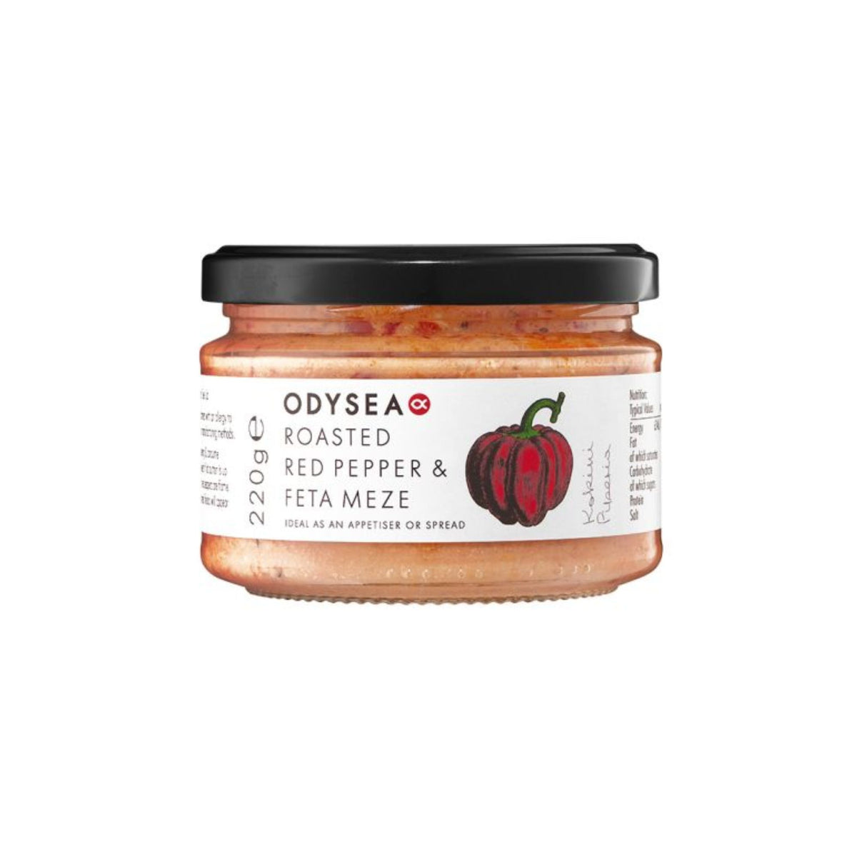 Odysea Roasted Red Pepper &amp; Feta Meze 220g jar