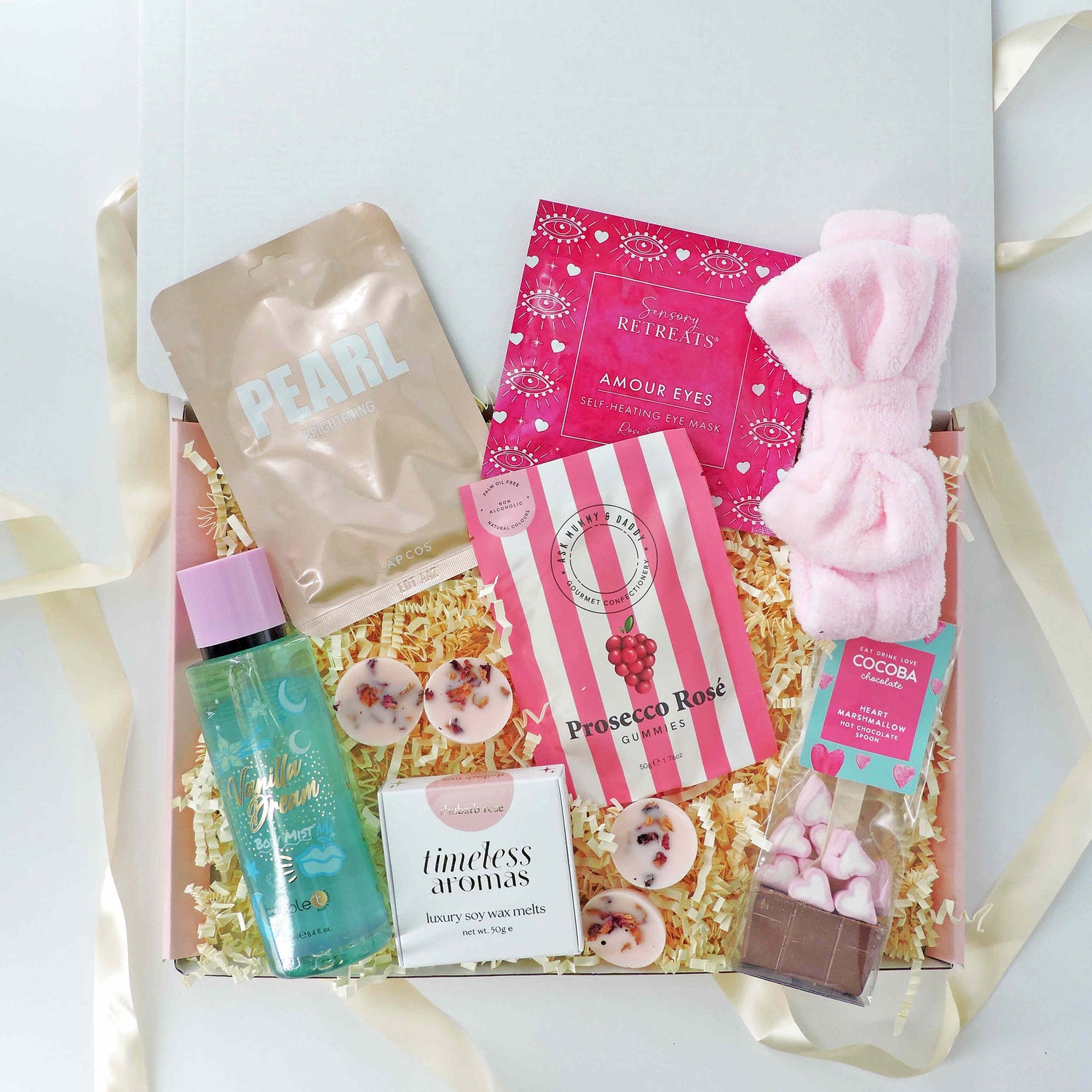 Self care gift ideas – Pink Perfection box filled with soothing, feminine indulgence